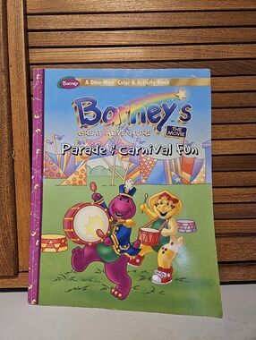 💚5/$15 Barney's Great Adventure Coloring Book- Used